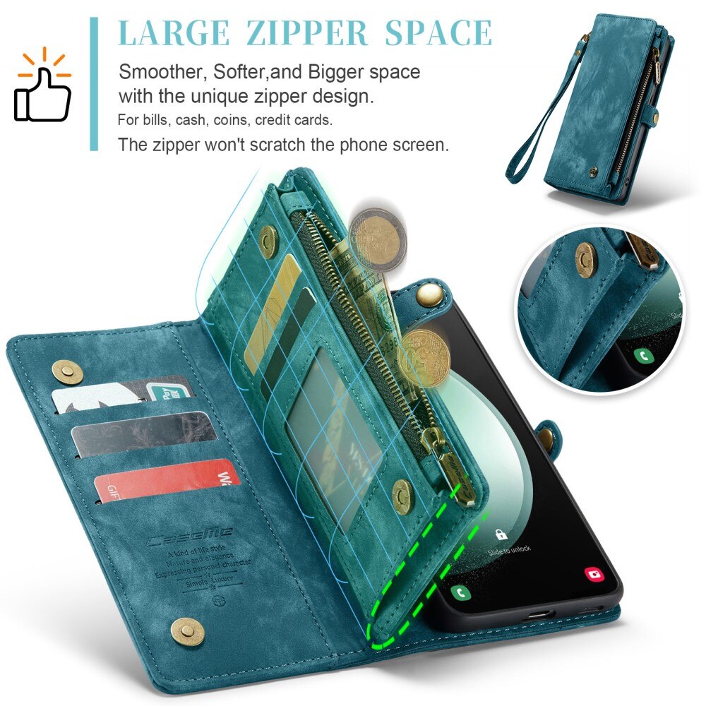Multi-slot Portemonnaie-Hülle Samsung Galaxy S23 FE Blau