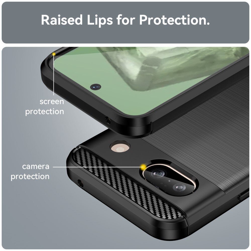 Google Pixel 8a Hülle TPU Brushed Schwarz