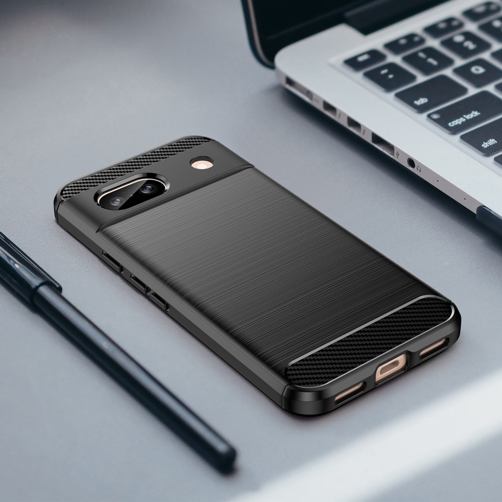 Google Pixel 8a Hülle TPU Brushed Schwarz