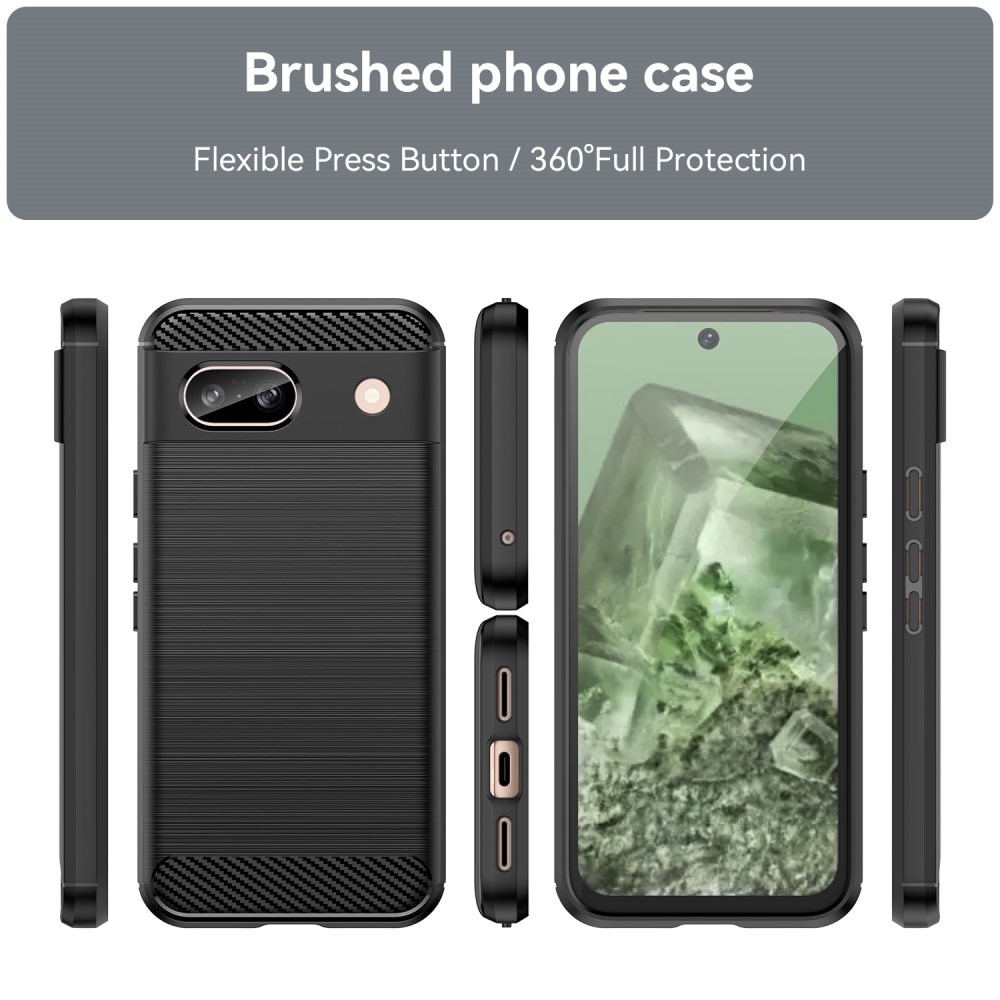 Google Pixel 8a Hülle TPU Brushed Schwarz