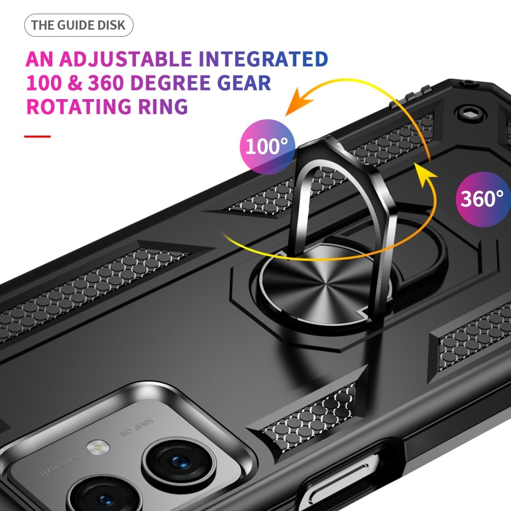 Motorola Moto G54 Hybrid-Hülle Tech Ring schwarz