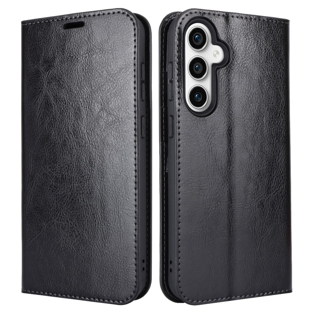 Samsung Galaxy S23 FE Handytasche aus Echtem Leder schwarz