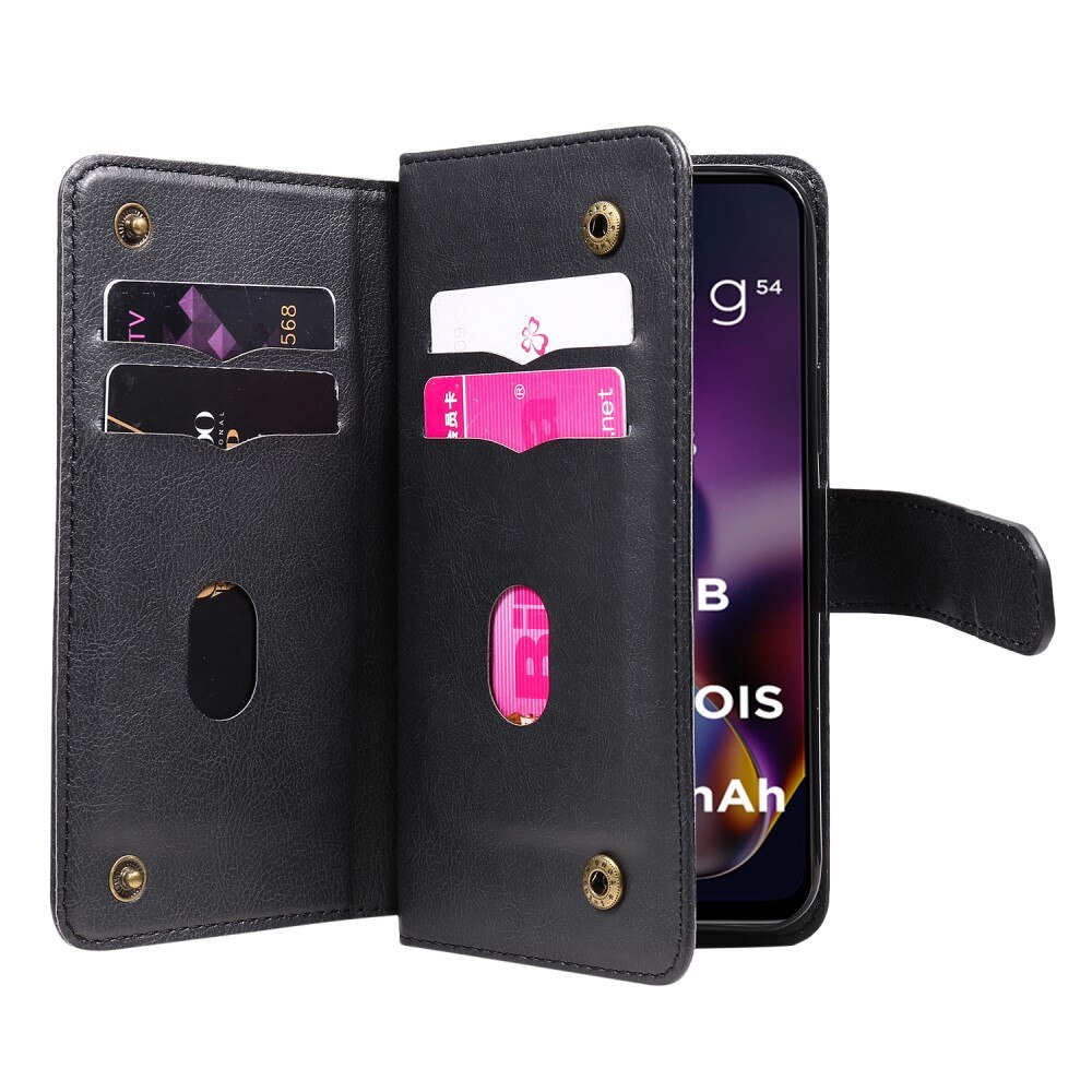 Motorola Moto G54 Handytasche Multi-slot, schwarz