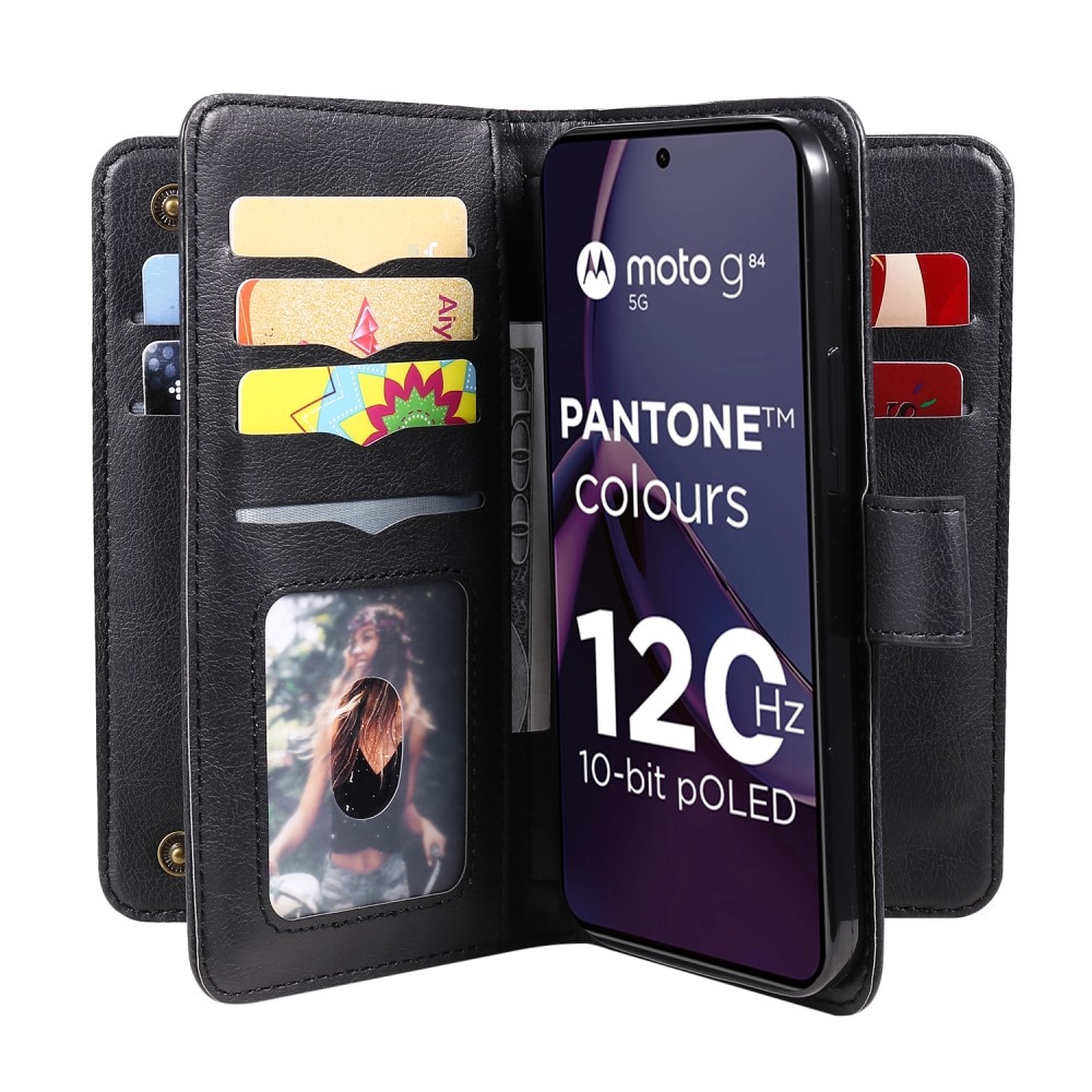 Motorola Moto G84 Handytasche Multi-slot, schwarz