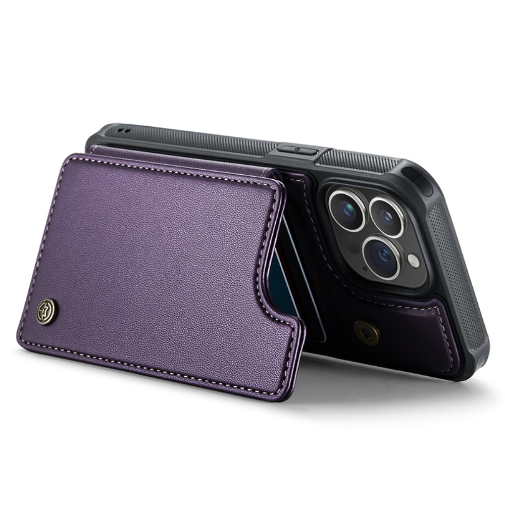 RFID-geschützte Portemonnaie-Hülle iPhone 15 Pro lila