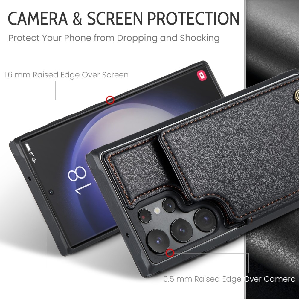 RFID-geschützte Portemonnaie-Hülle Samsung Galaxy S23 Ultra schwarz