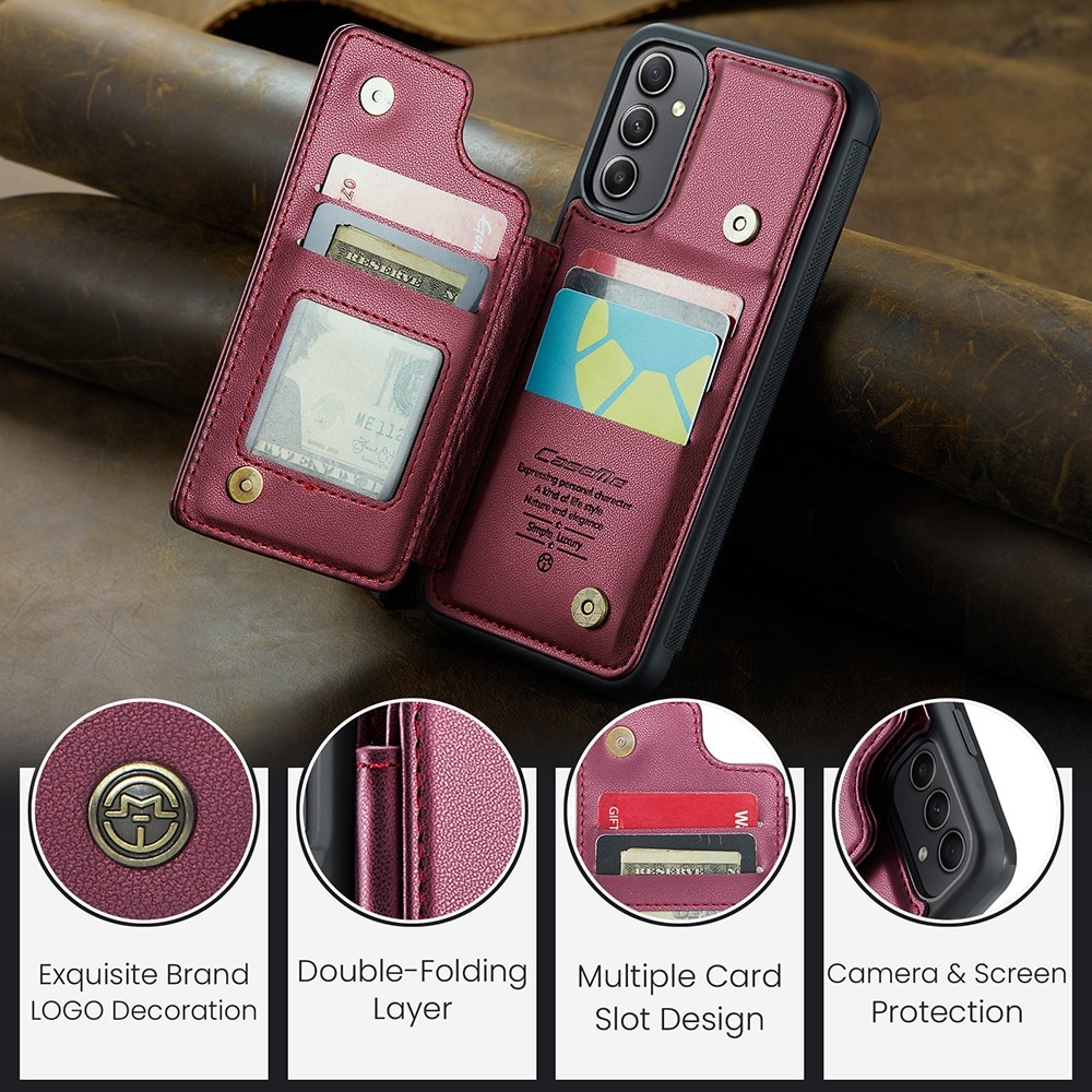 RFID-geschützte Portemonnaie-Hülle Samsung Galaxy A54 rot