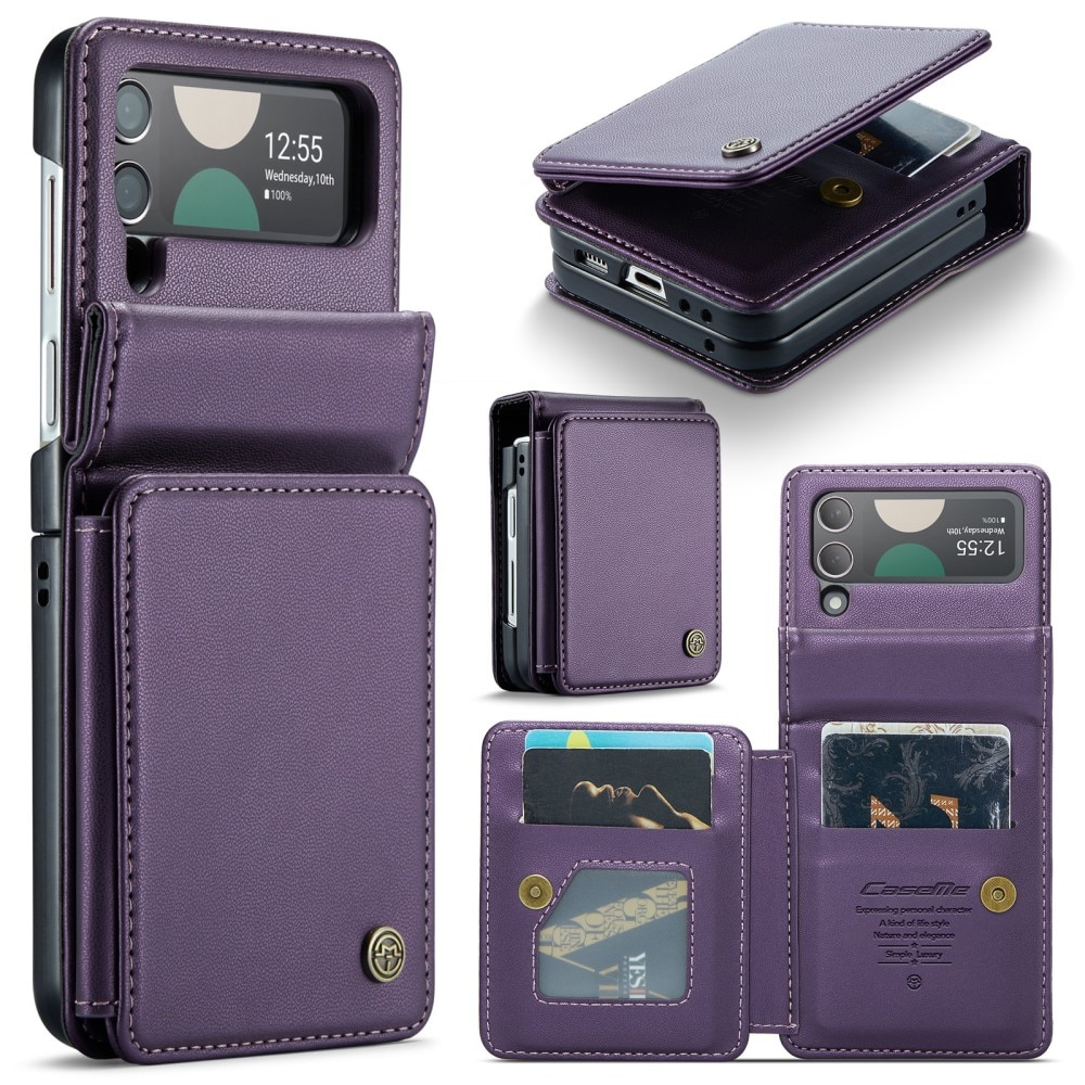 RFID-geschützte Portemonnaie-Hülle Samsung Galaxy Z Flip 3 lila
