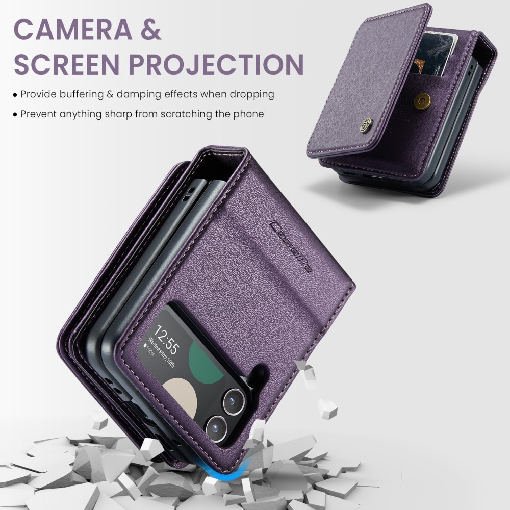 RFID-geschützte Portemonnaie-Hülle Samsung Galaxy Z Flip 4 lila