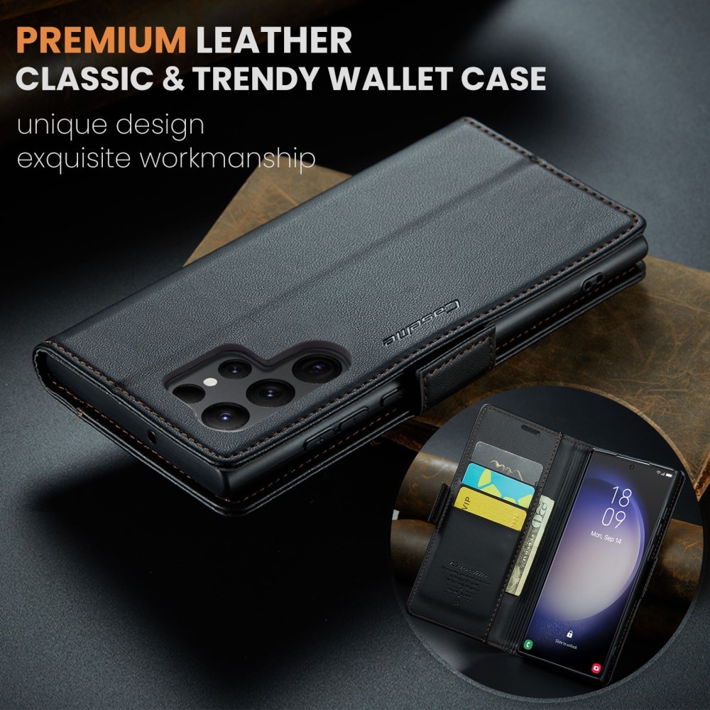 Samsung Galaxy S24 Ultra Lederhülle mit Geldbörse mit RFID