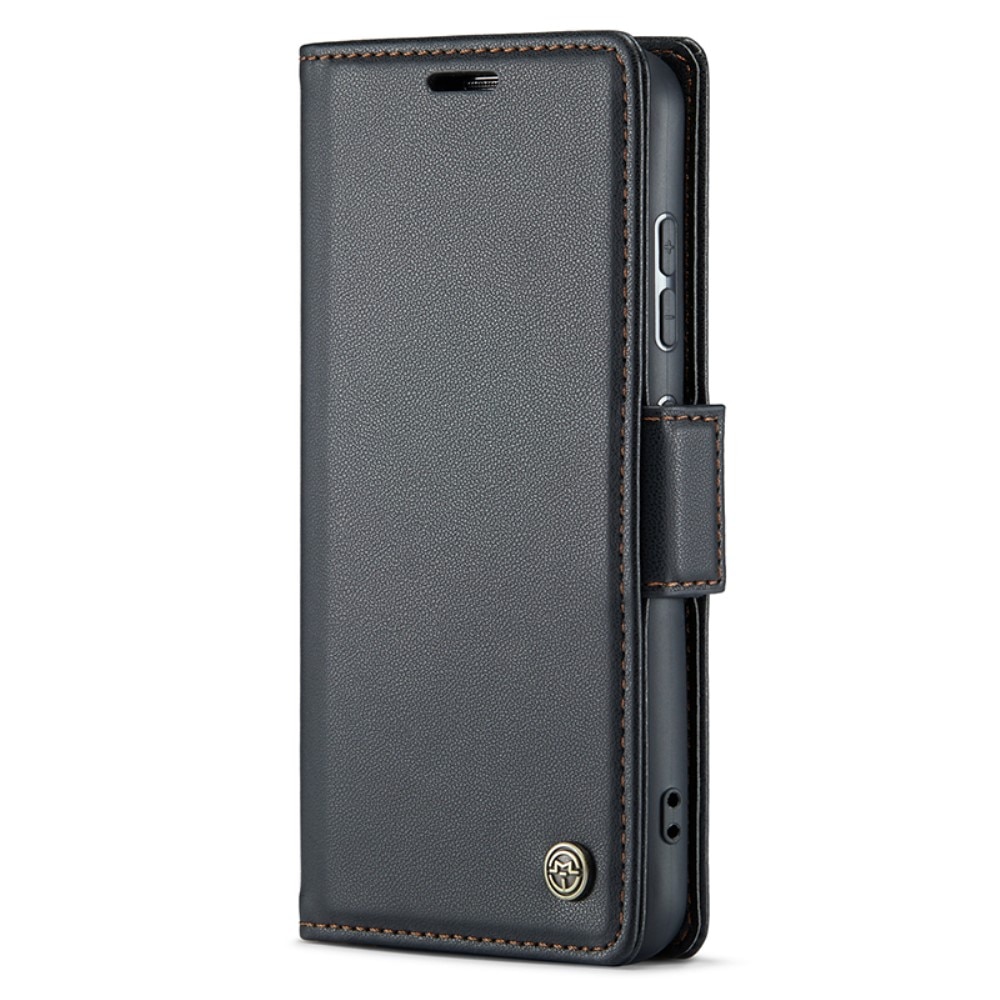 RFID-geschützte Slim Portemonnaie-Hülle Samsung Galaxy S24 Plus Schwarz