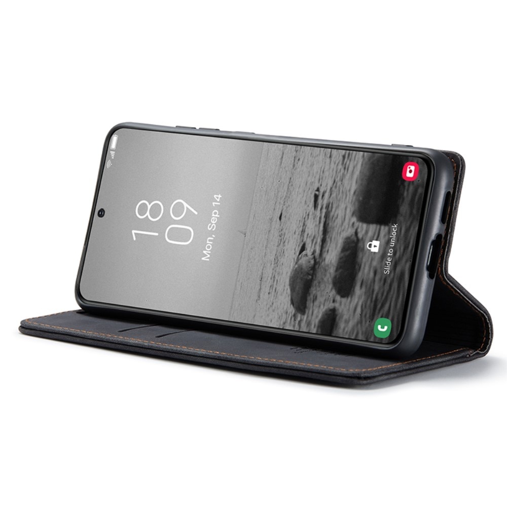 Slim Portemonnaie-Hülle Samsung Galaxy S24 Plus schwarz