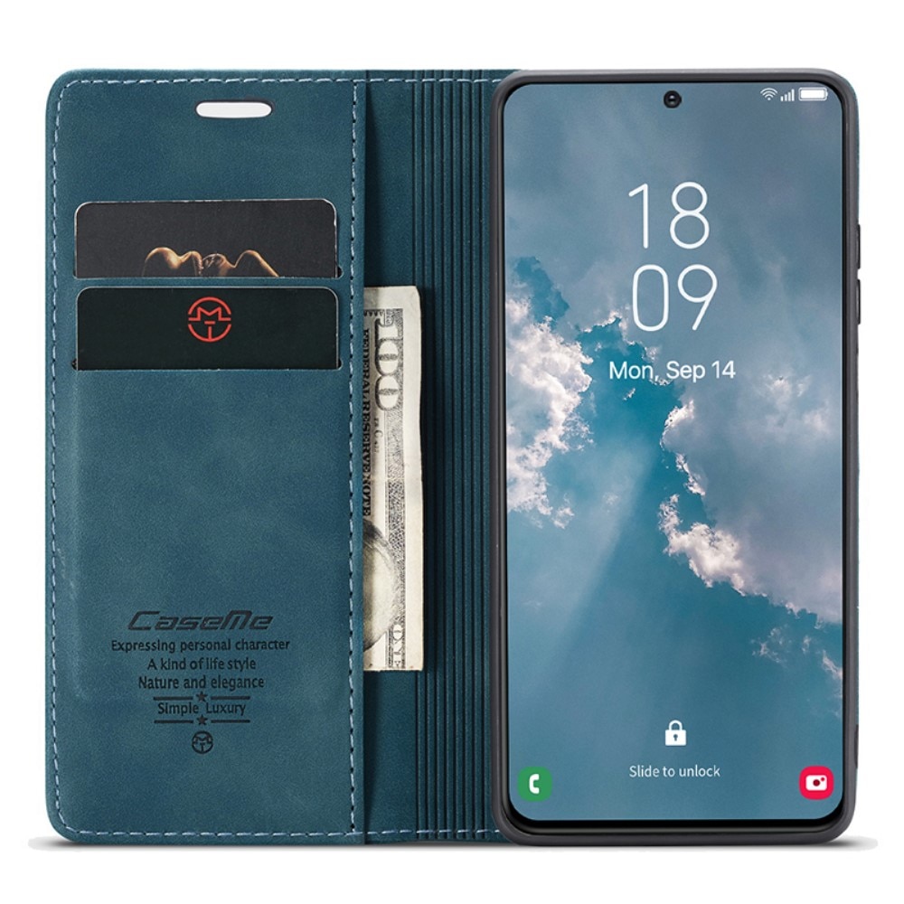 Slim Portemonnaie-Hülle Samsung Galaxy S24 Plus blau