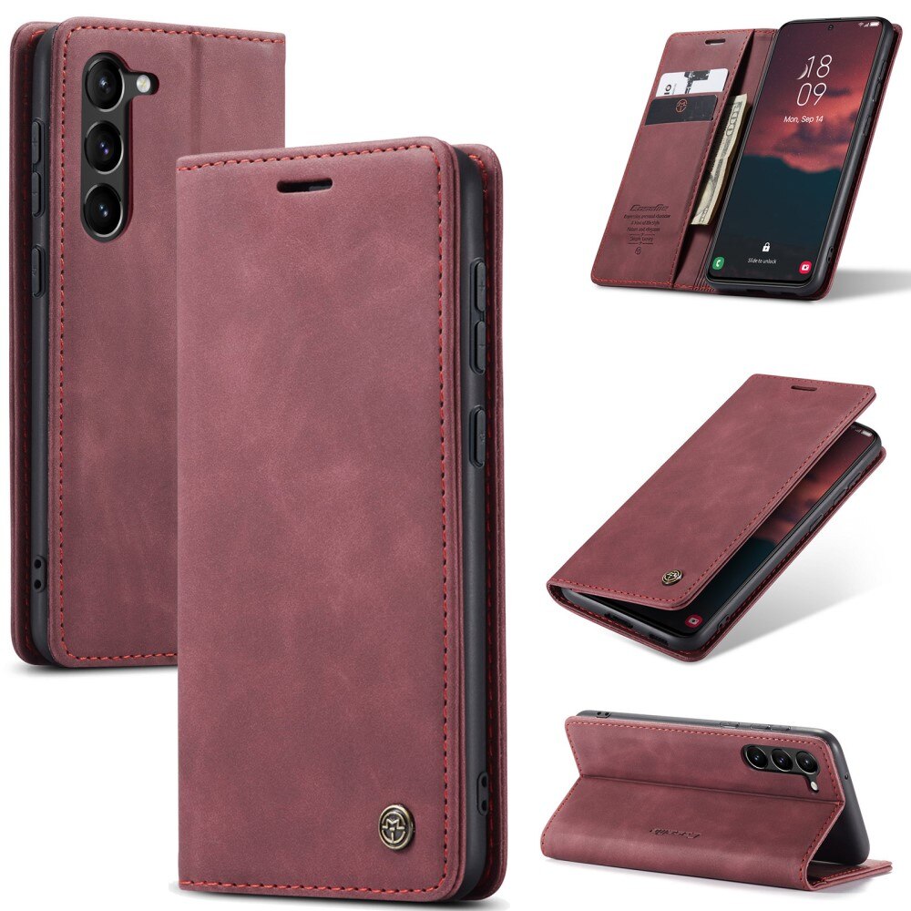 Slim Portemonnaie-Hülle Samsung Galaxy S24 Plus Rot