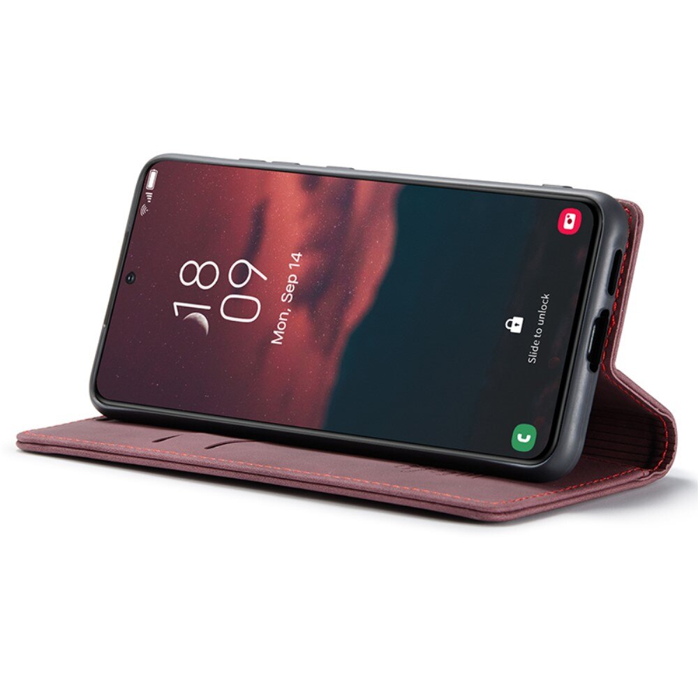 Slim Portemonnaie-Hülle Samsung Galaxy S24 Plus Rot