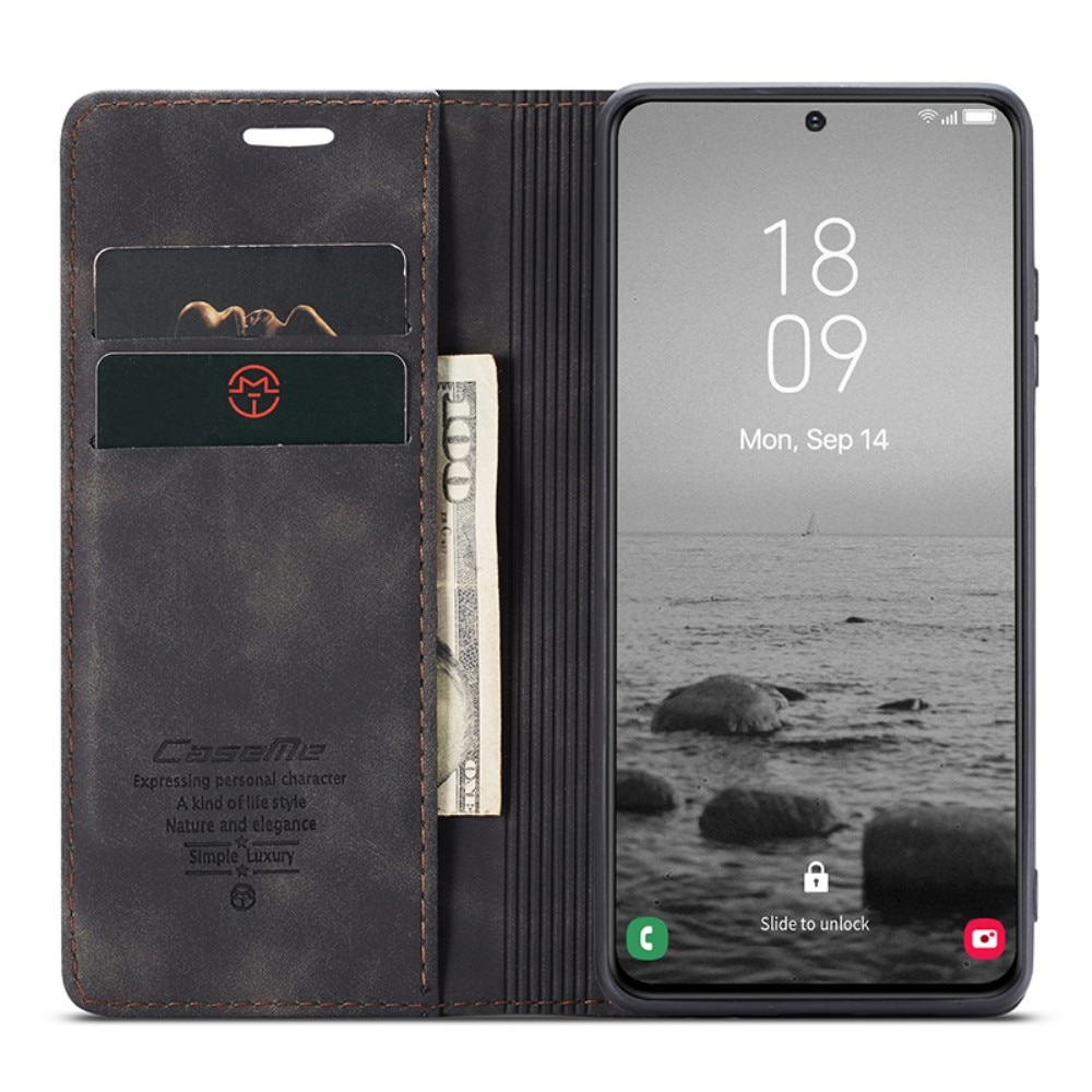 Slim Portemonnaie-Hülle Samsung Galaxy S24 schwarz