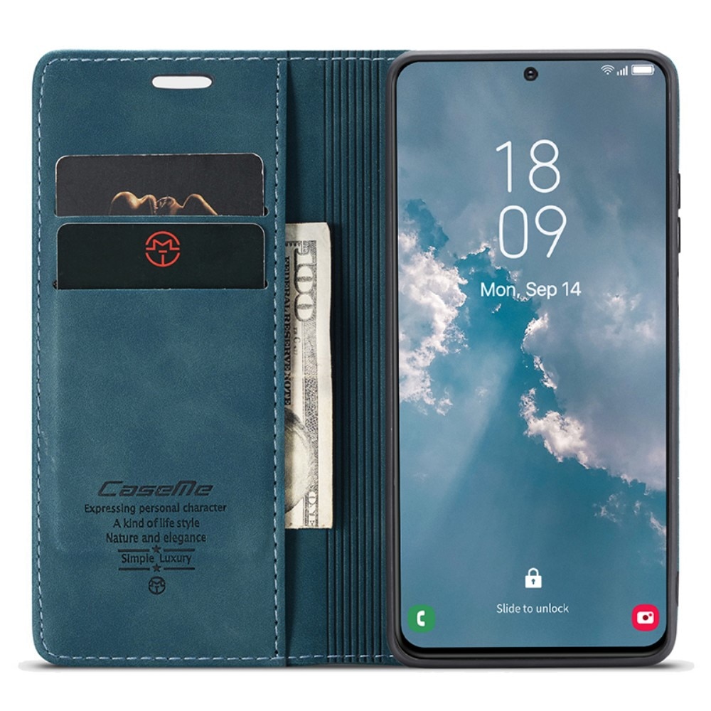 Slim Portemonnaie-Hülle Samsung Galaxy S24 blau