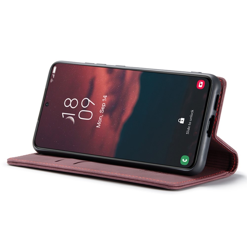 Slim Portemonnaie-Hülle Samsung Galaxy S24 rot