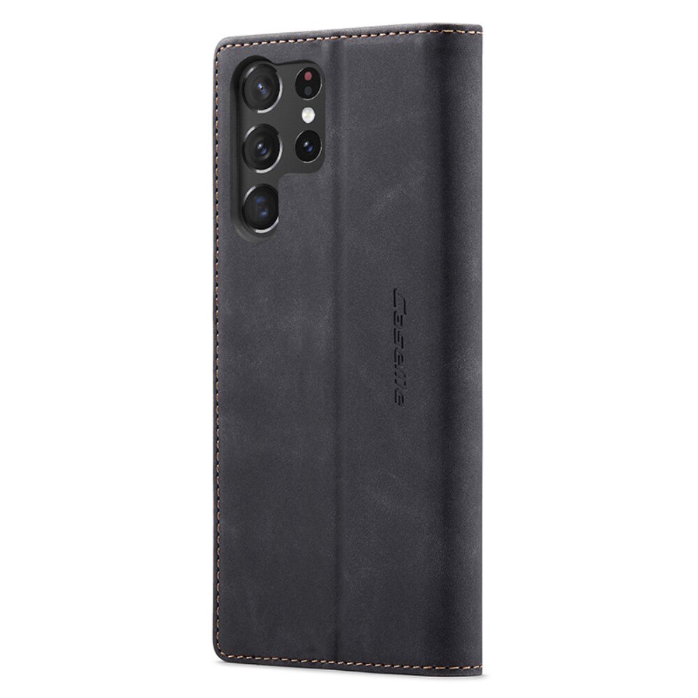 Slim Portemonnaie-Hülle Samsung Galaxy S24 Ultra Schwarz