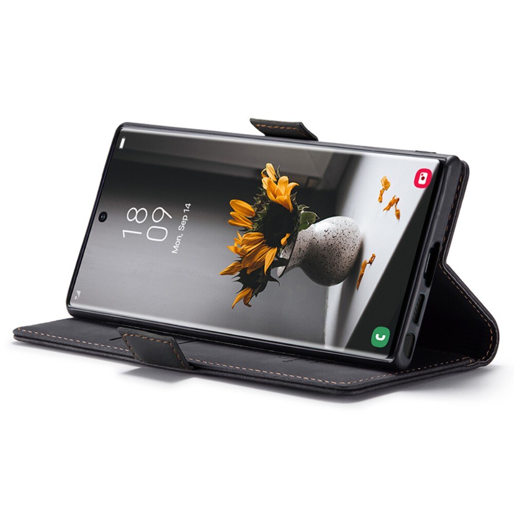 Slim Portemonnaie-Hülle Samsung Galaxy S24 Ultra Schwarz