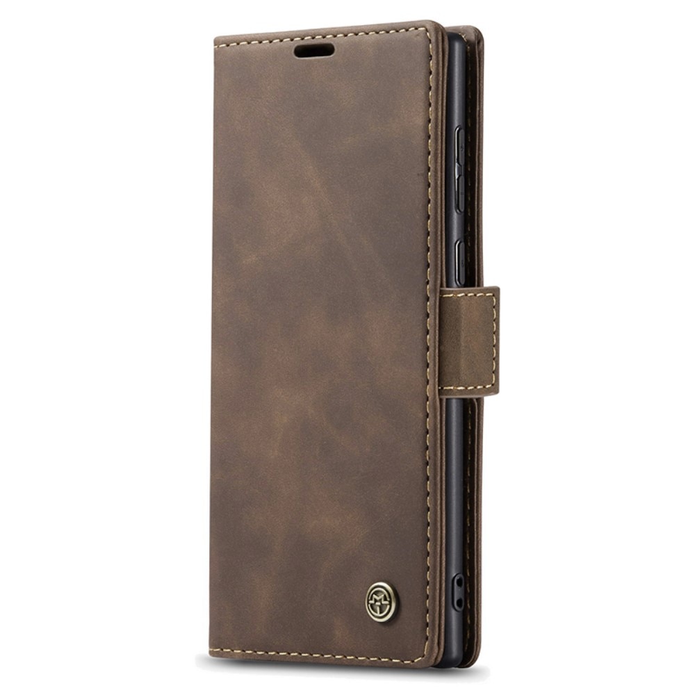 Slim Portemonnaie-Hülle Samsung Galaxy S24 Ultra Braun