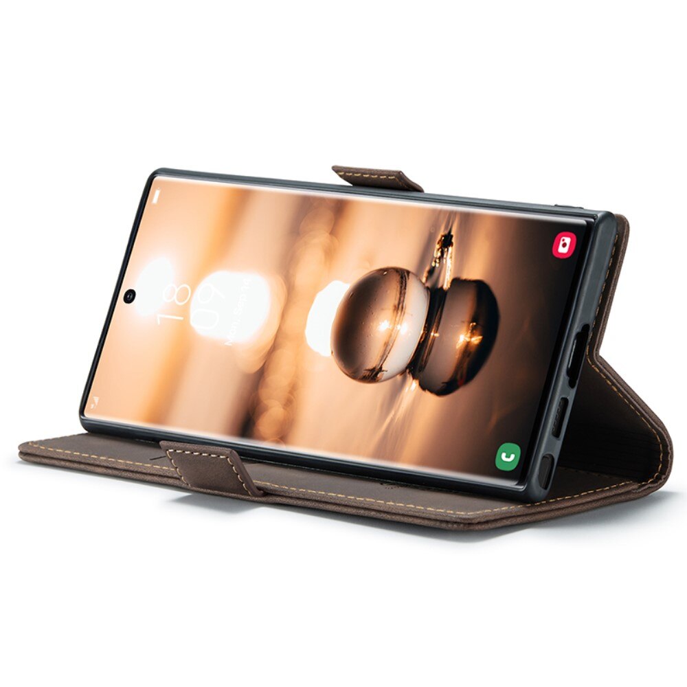 Slim Portemonnaie-Hülle Samsung Galaxy S24 Ultra Braun