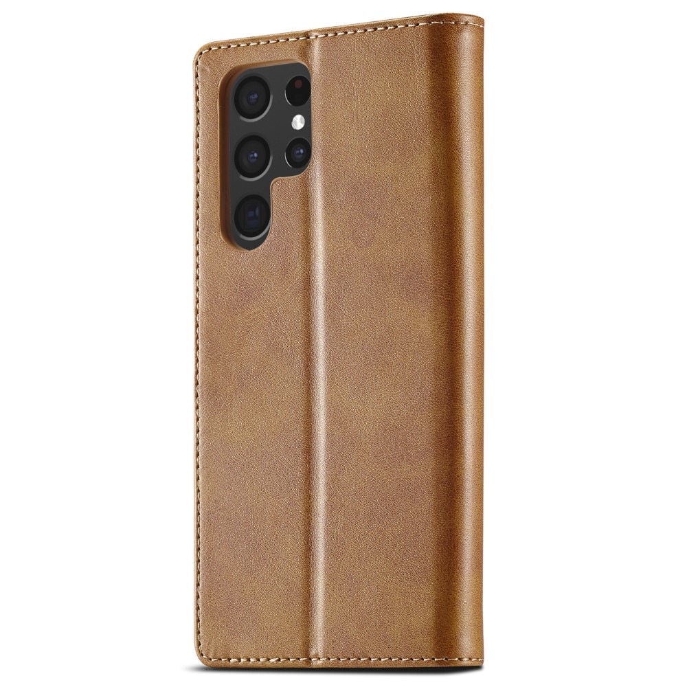 Portemonnaie-Hülle Samsung Galaxy S24 Ultra cognac