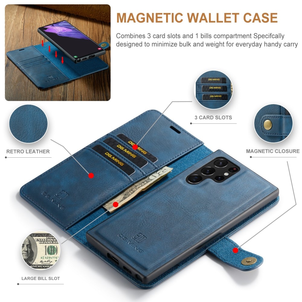 Samsung Galaxy S24 Ultra Wallet Schutzhülle mit Magnetverschluss