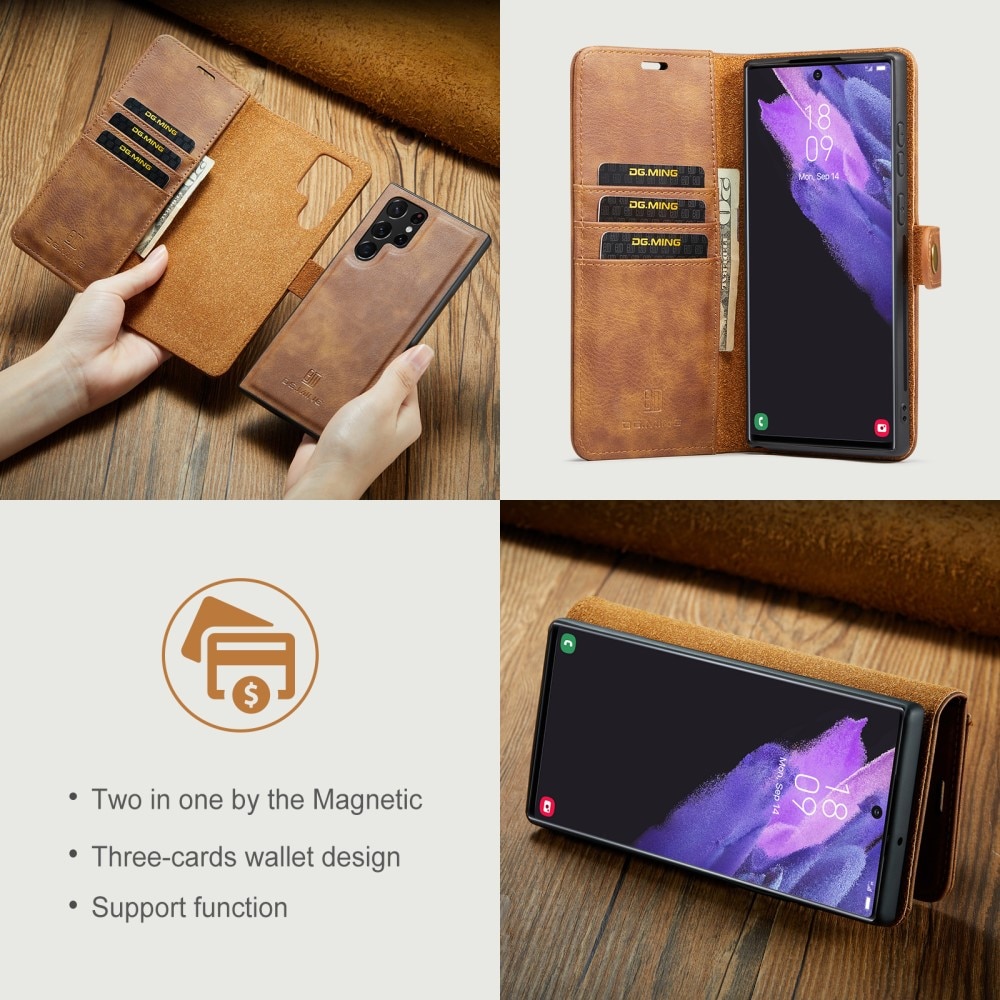 Handytasche Magnetische Samsung Galaxy S24 Ultra Cognac