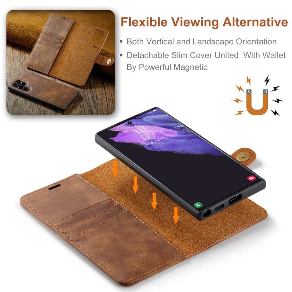 Handytasche Magnetische Samsung Galaxy S24 Ultra Cognac