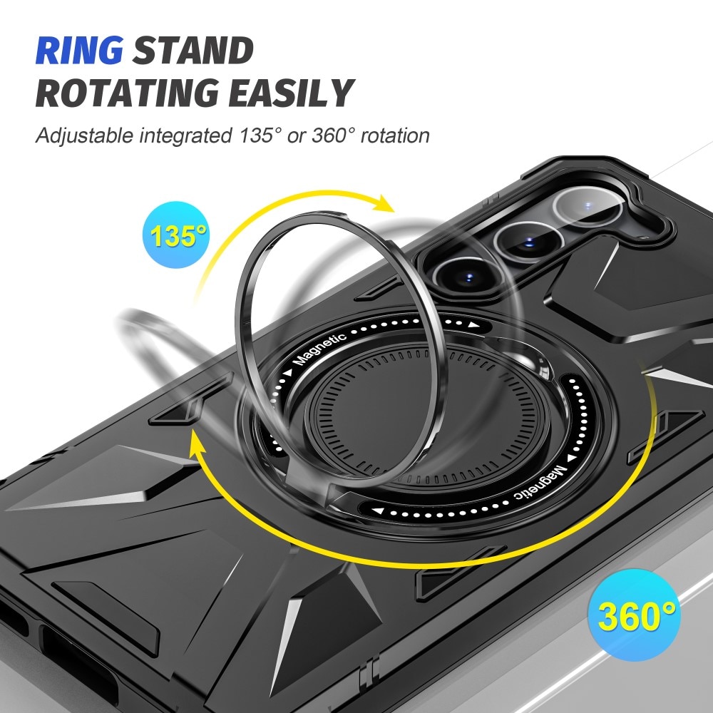 Samsung Galaxy S24 Plus Hybrid-Hülle Tech MagSafe Ring schwarz