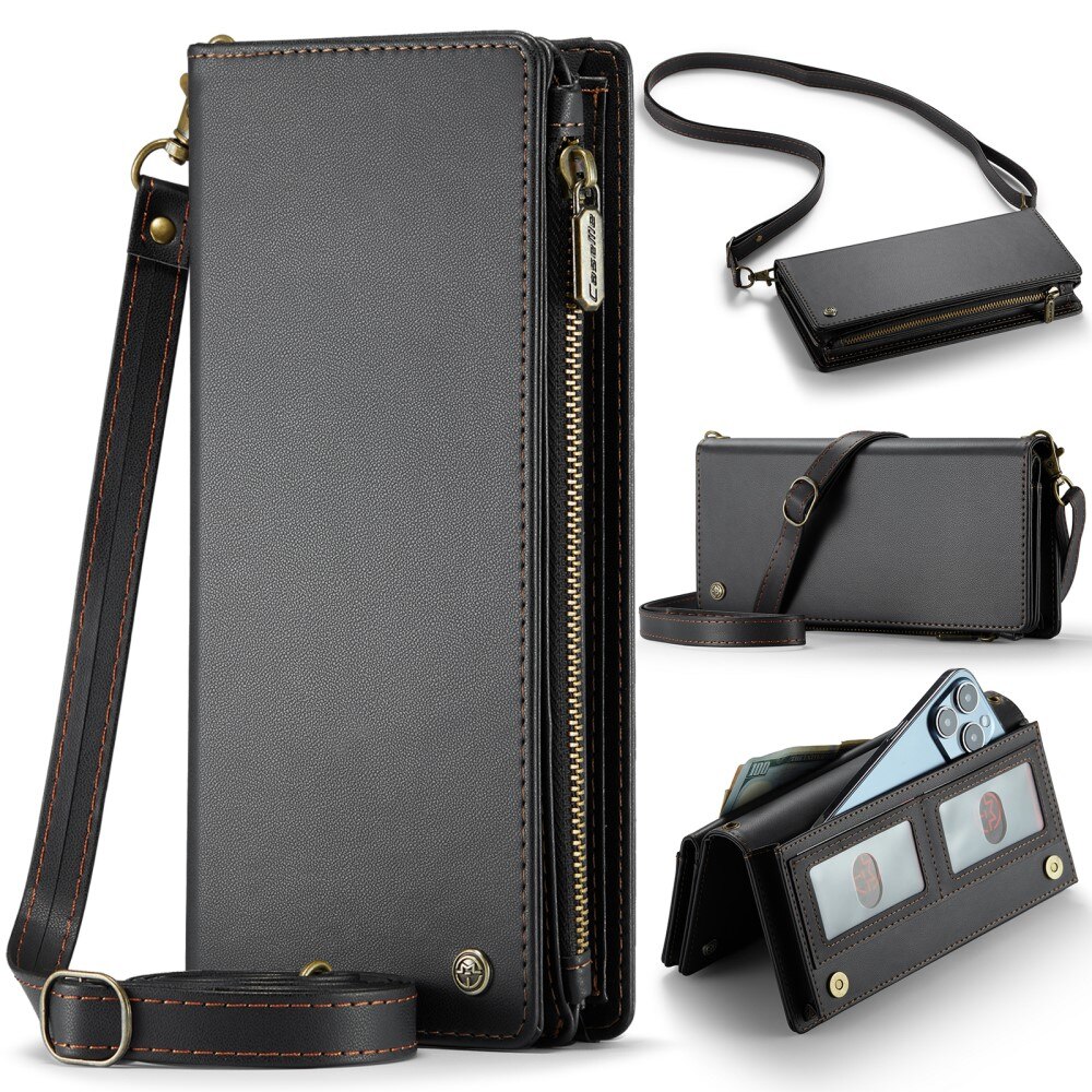 Universal Crossbody Brieftasche Hülle schwarz