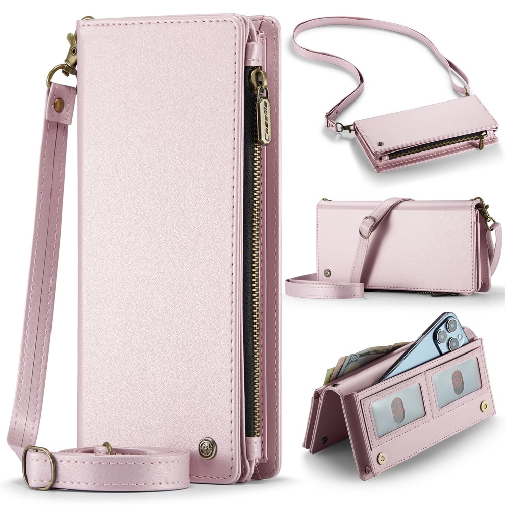 Universal Crossbody Brieftasche Hülle rosa