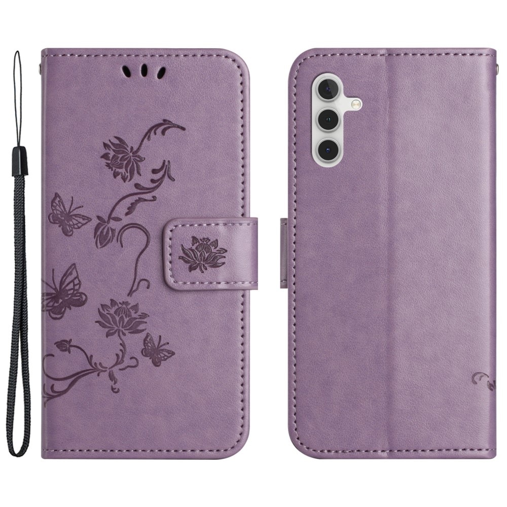 Samsung Galaxy A35 Handyhülle mit Schmetterlingsmuster, lila