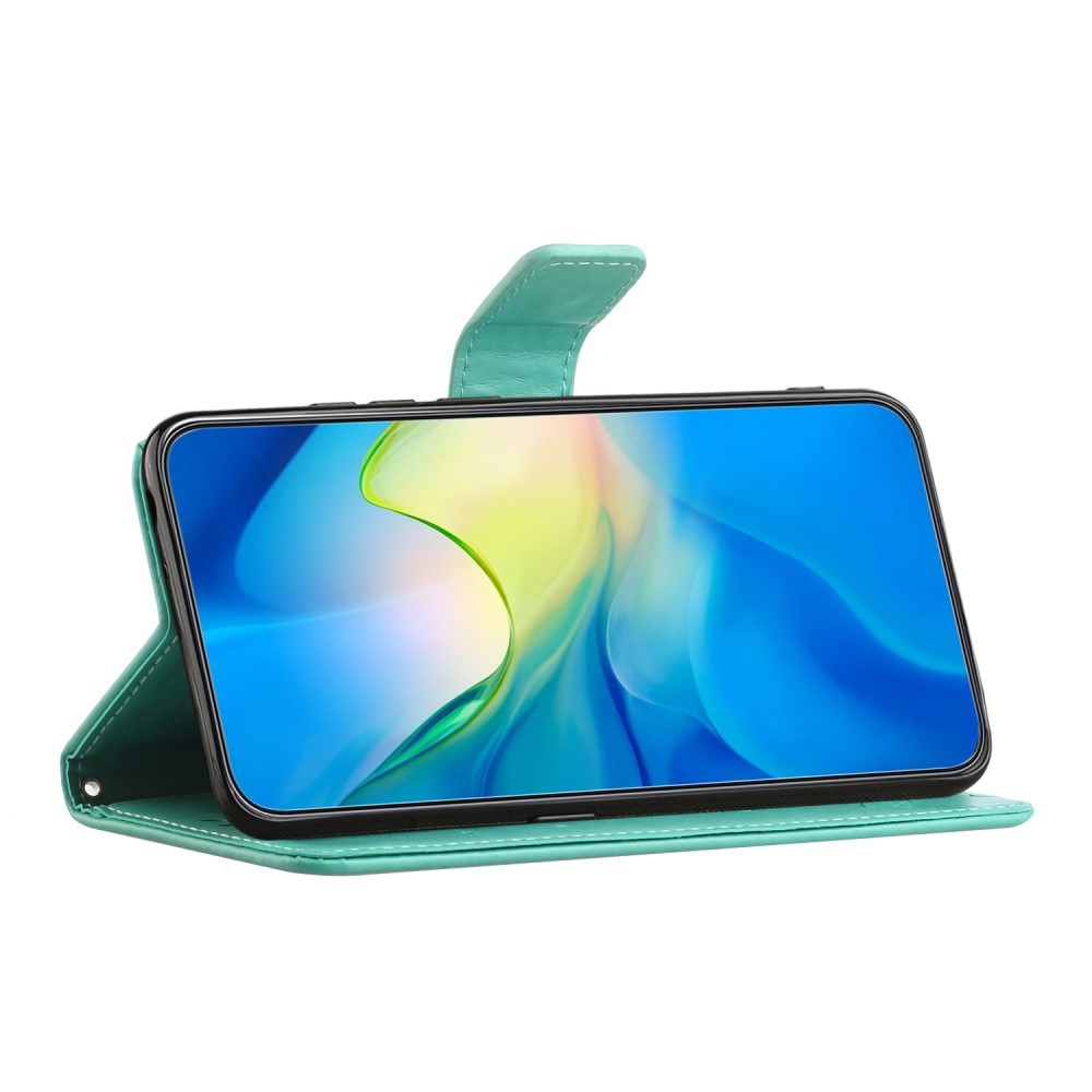 Samsung Galaxy A35 Handyhülle mit Schmetterlingsmuster, grün