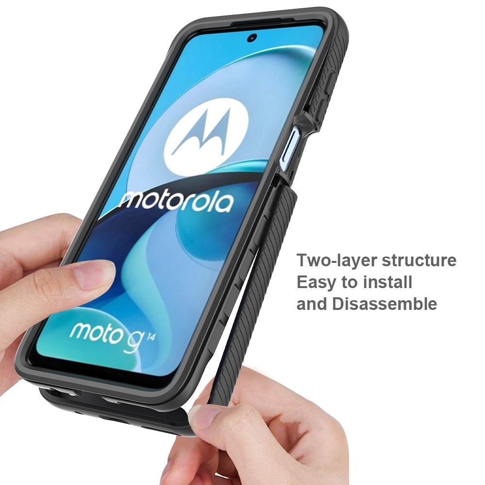 Motorola Moto G14 Full Protection Case schwarz