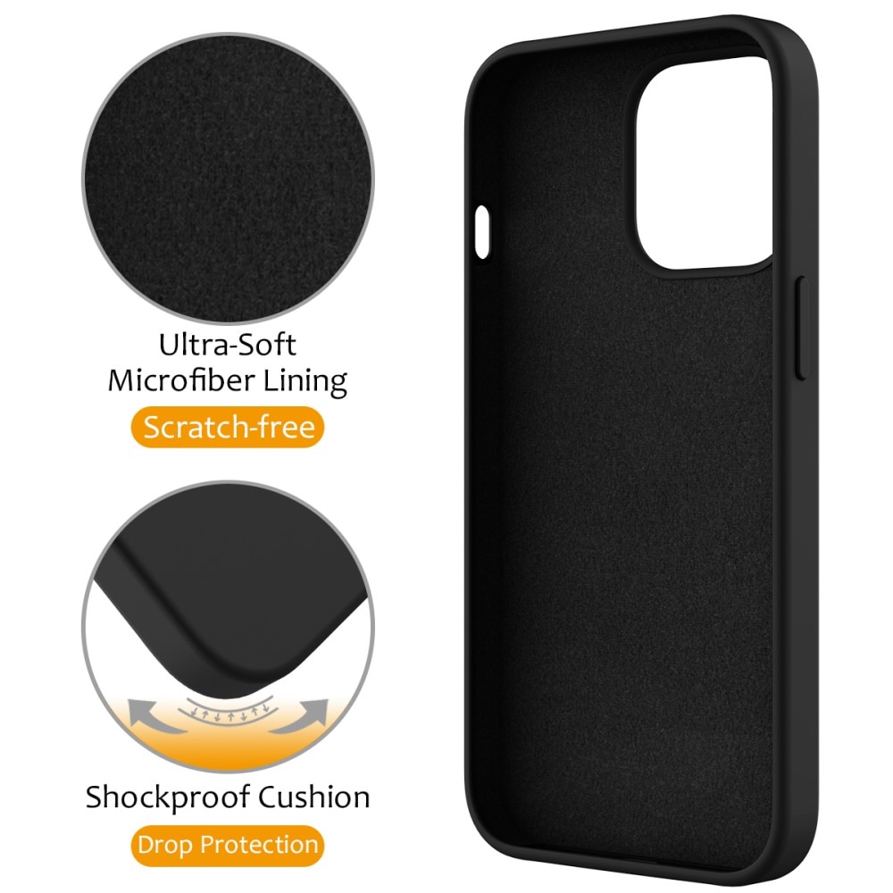 Silikonhülle Kickstand MagSafe iPhone 13 Pro schwarz