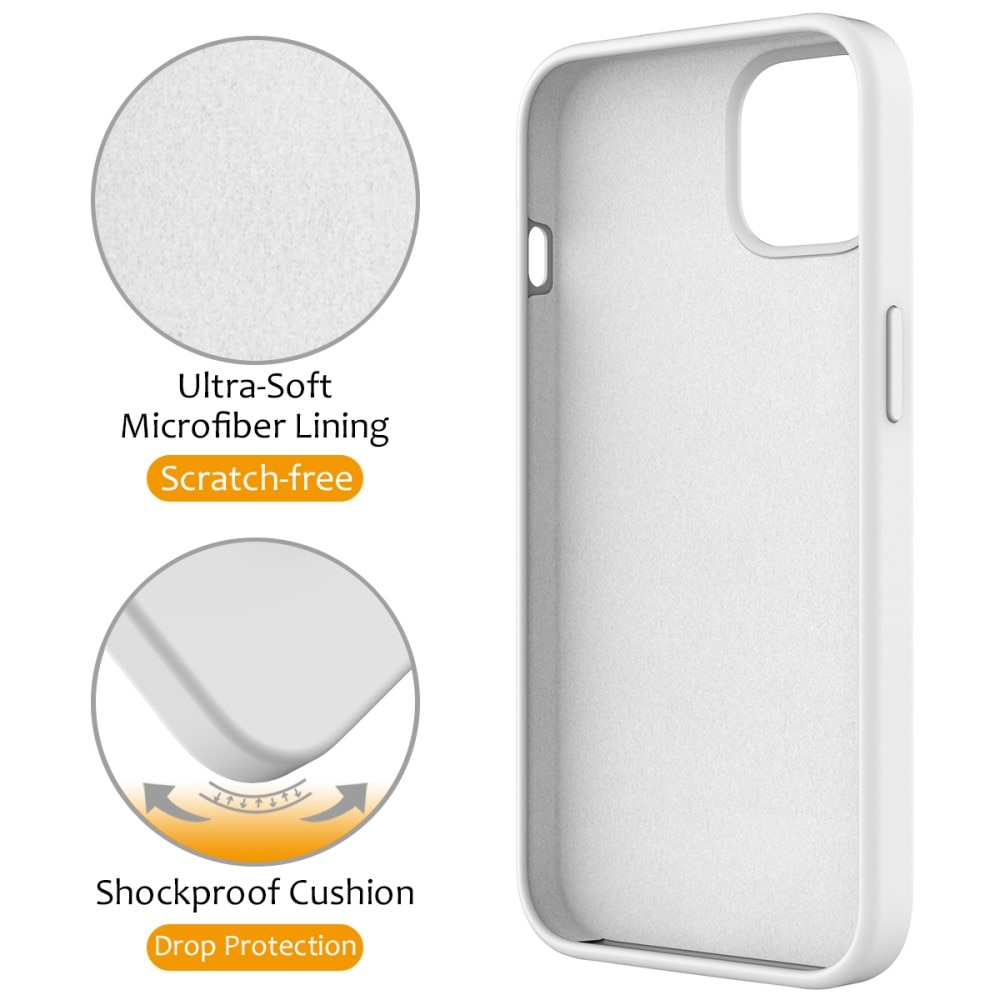 Silikonhülle Kickstand MagSafe iPhone 15 weiß