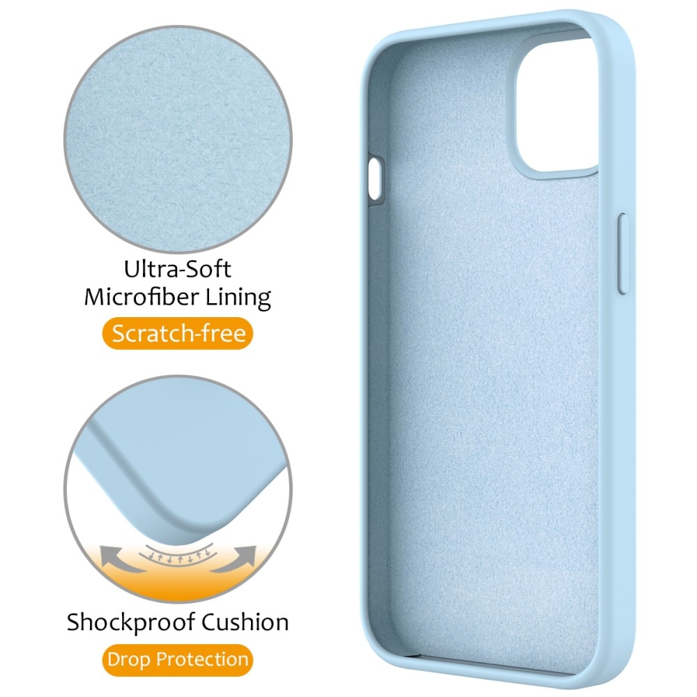 Silikonhülle Kickstand MagSafe iPhone 14 blau