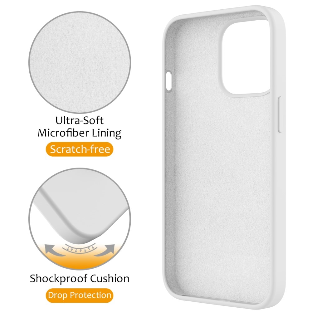 Silikonhülle Kickstand MagSafe iPhone 14 Pro weiß