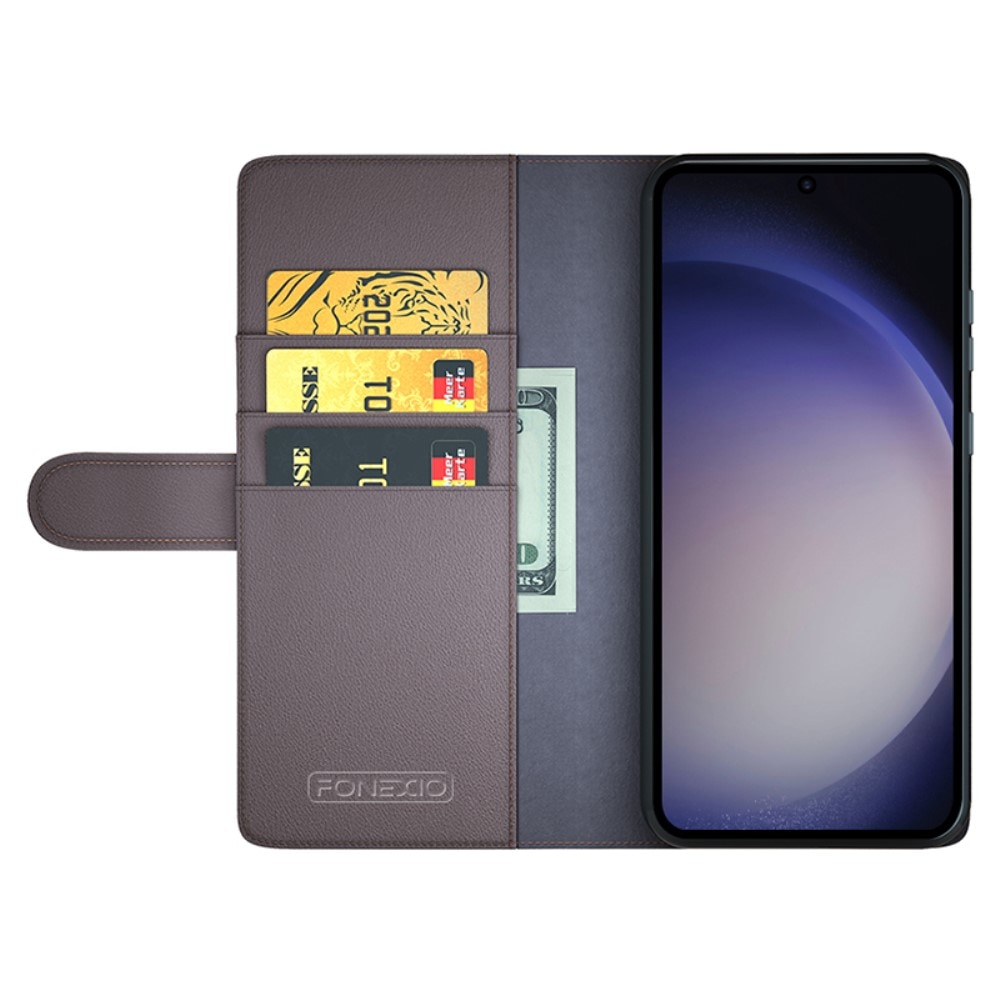 Samsung Galaxy S24 Ultra Echtlederhülle Braun
