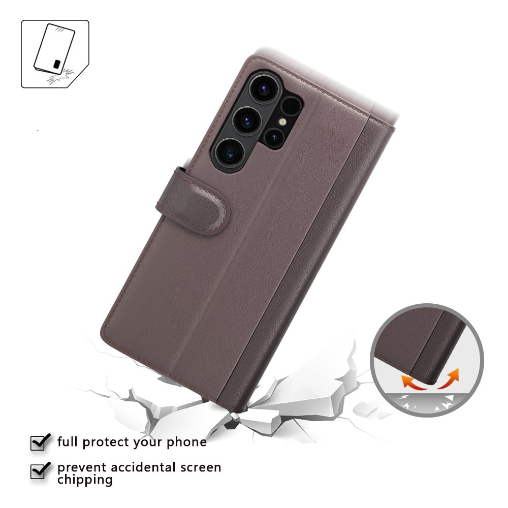 Samsung Galaxy S24 Ultra Echtlederhülle Braun