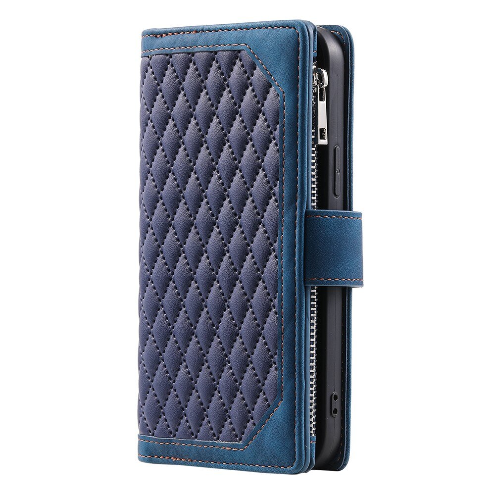 Samsung Galaxy A55 Brieftasche Hülle Quilted blau