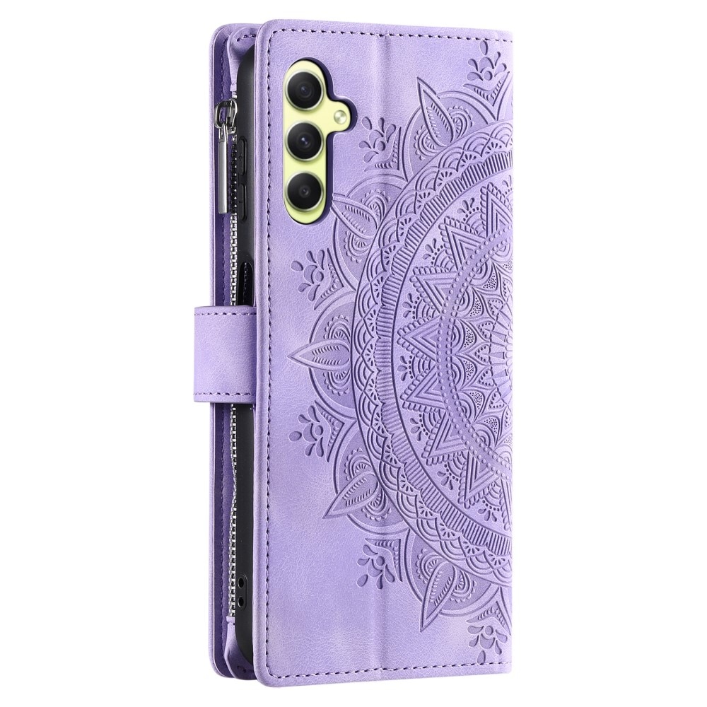 Samsung Galaxy A55 Brieftasche Hülle Mandala, lila
