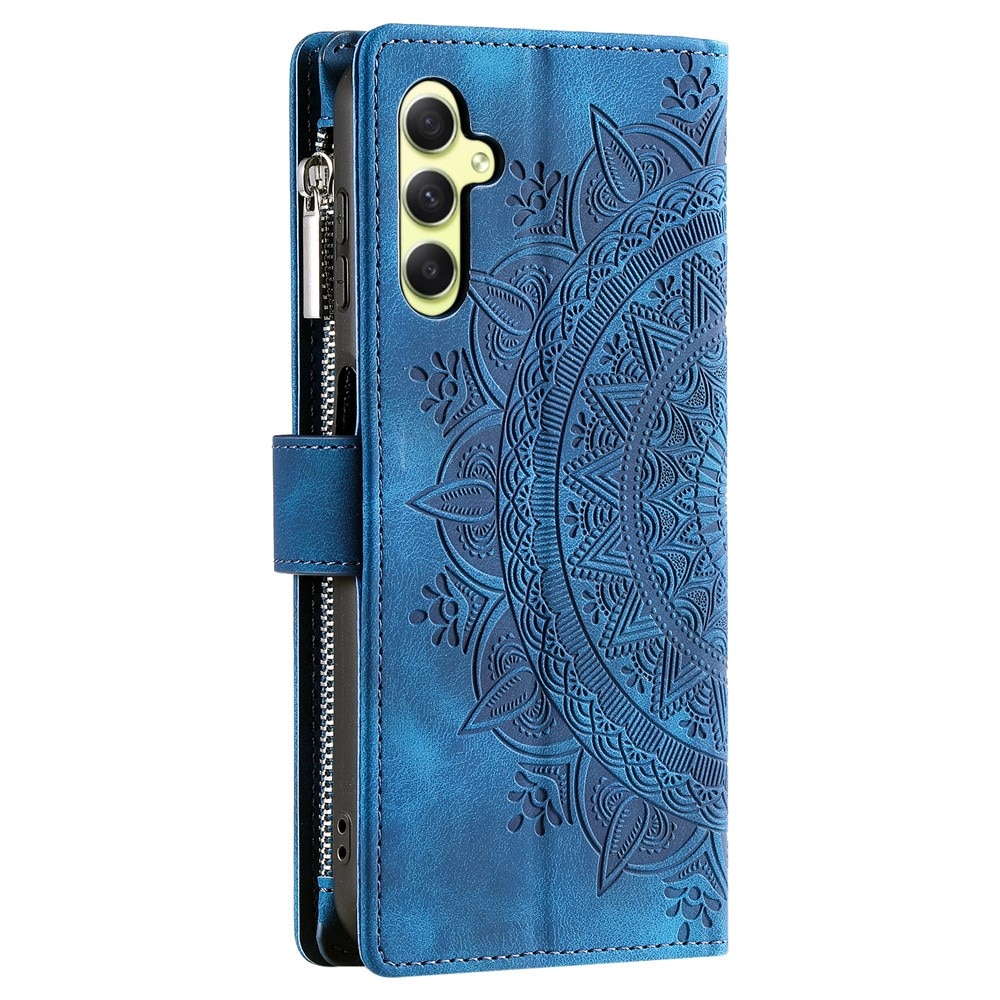 Samsung Galaxy A55 Brieftasche Hülle Mandala, blau