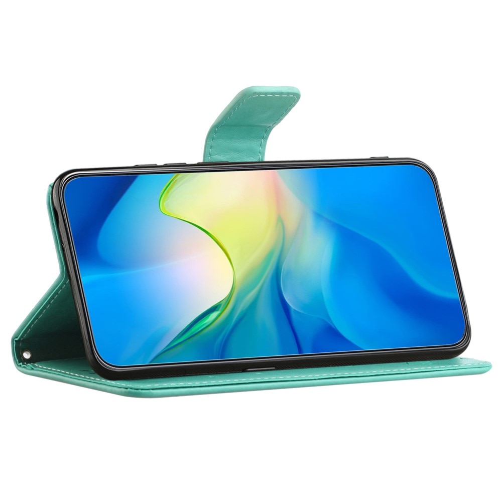Samsung Galaxy A55 Handyhülle mit Schmetterlingsmuster, grün