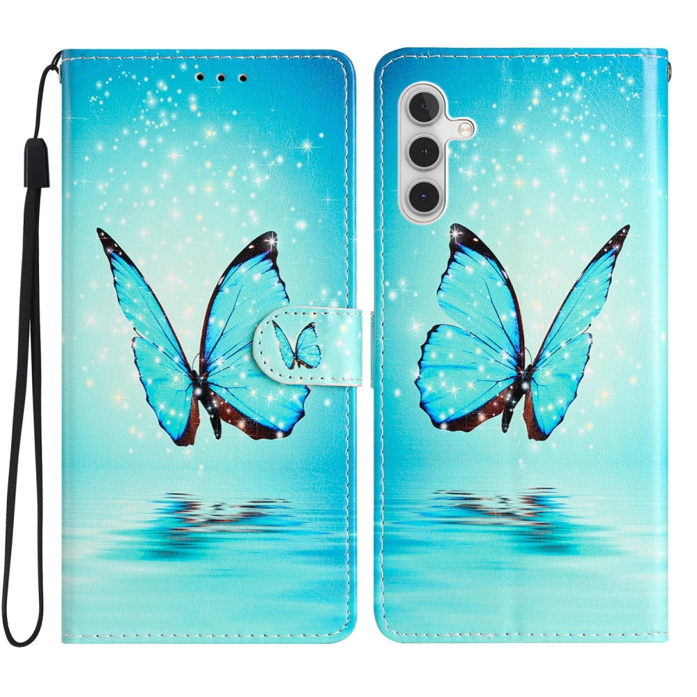 Samsung Galaxy A55 Handytasche blaue Schmetterlinge