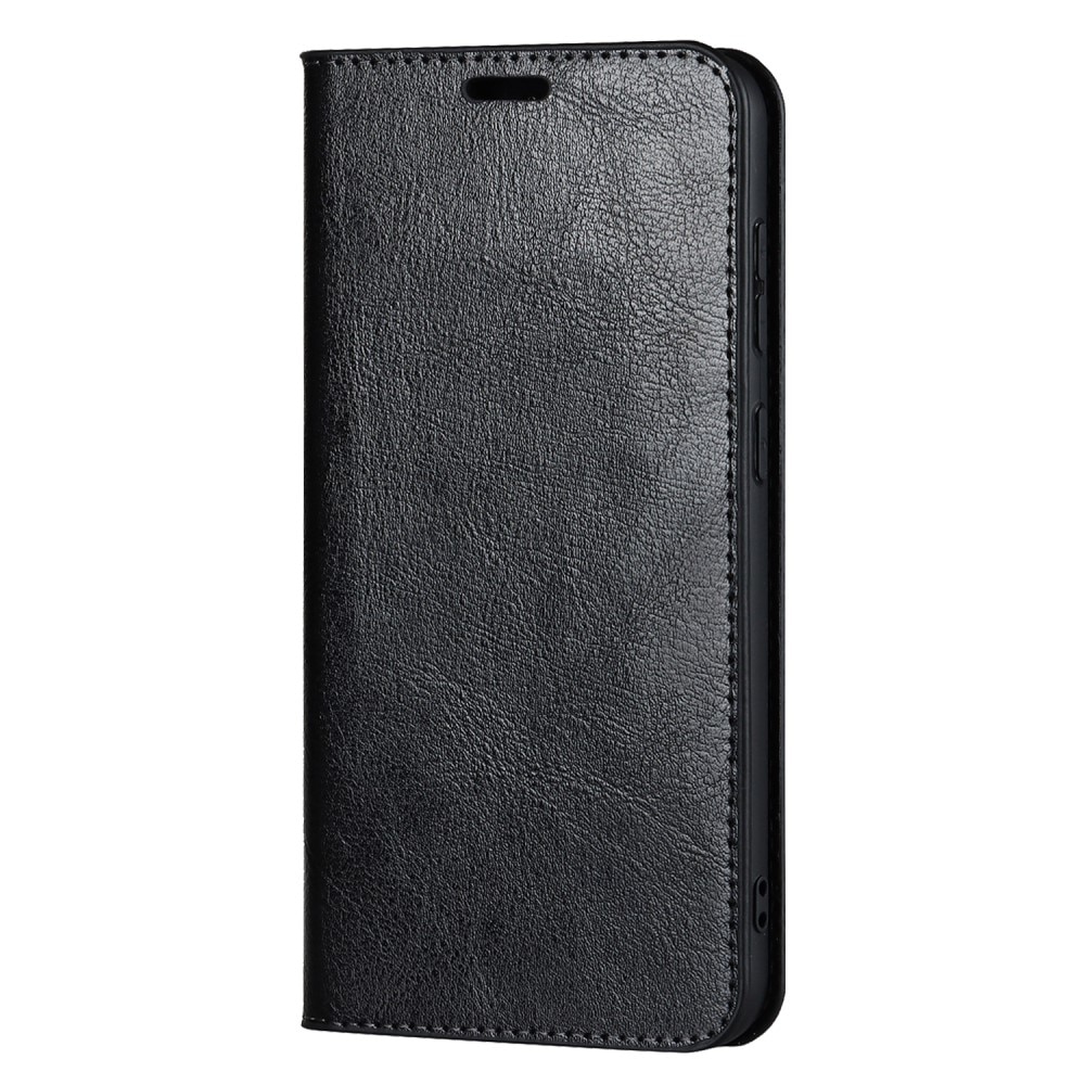 Samsung Galaxy S23 Handytasche aus Echtem Leder schwarz