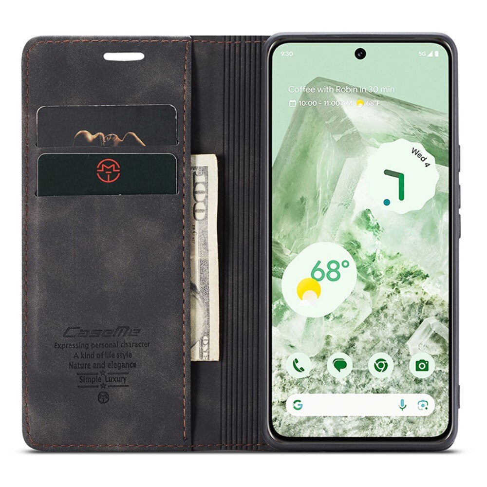 Slim Portemonnaie-Hülle Google Pixel 8a Schwarz