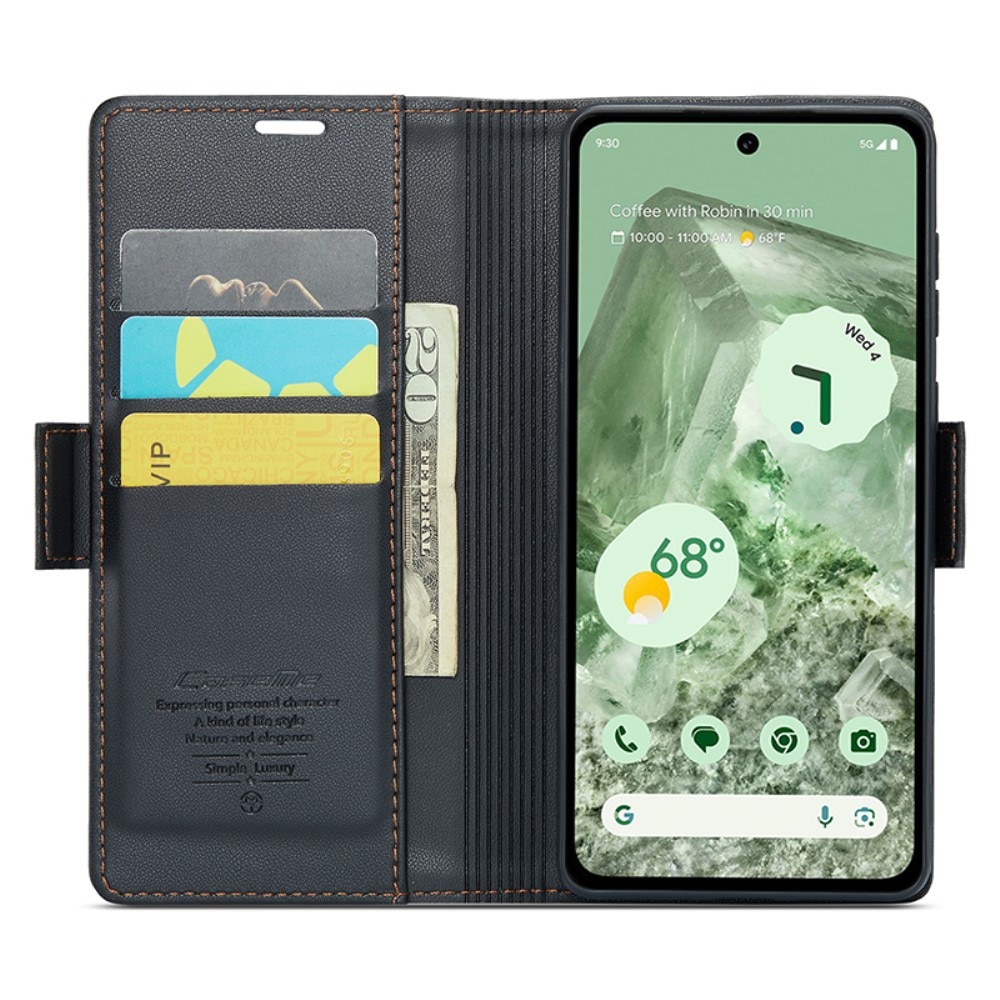 RFID-geschützte Slim Portemonnaie-Hülle Google Pixel 8a schwarz